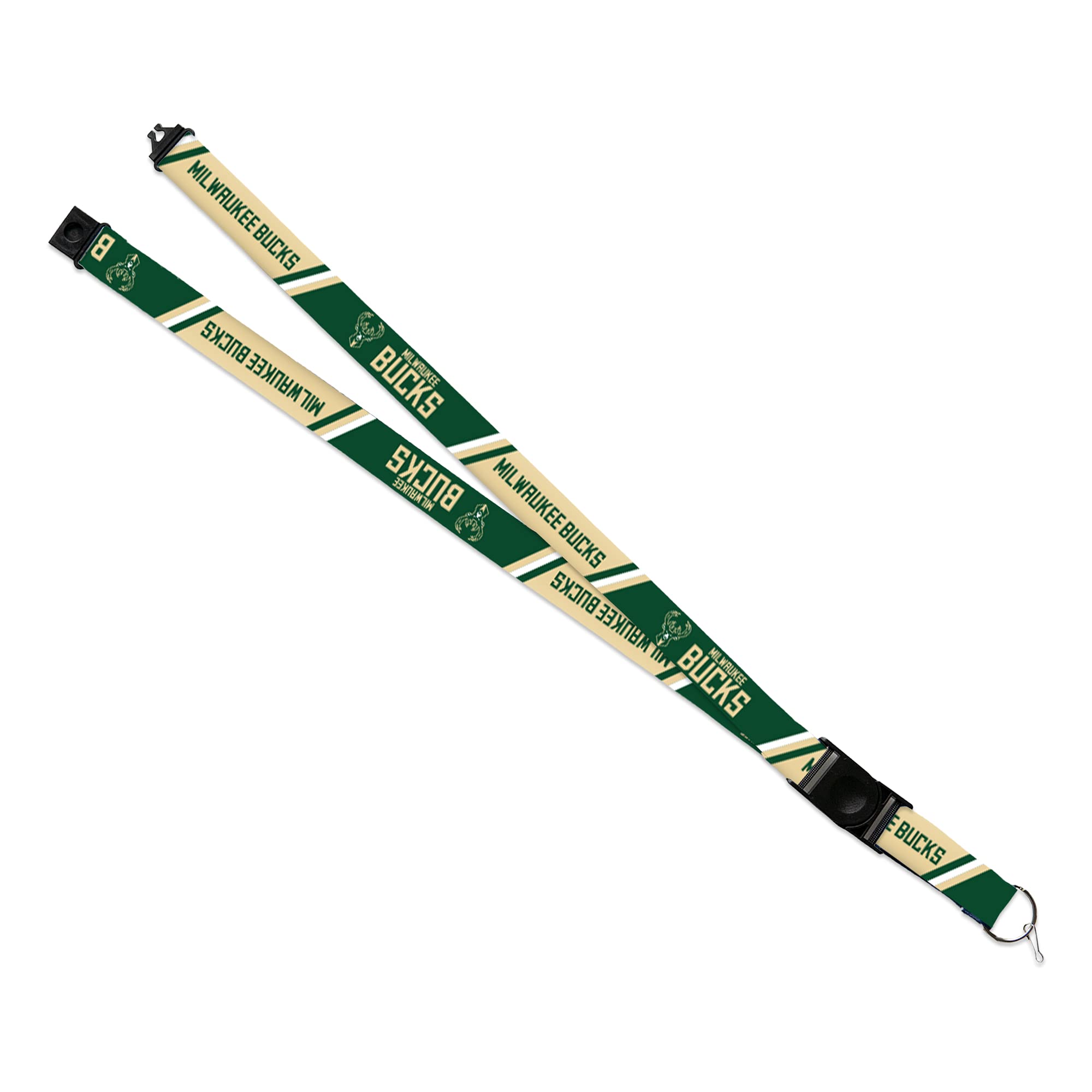 Rico Industries NBA Milwaukee Bucks Safety Breakaway Lanyard Large