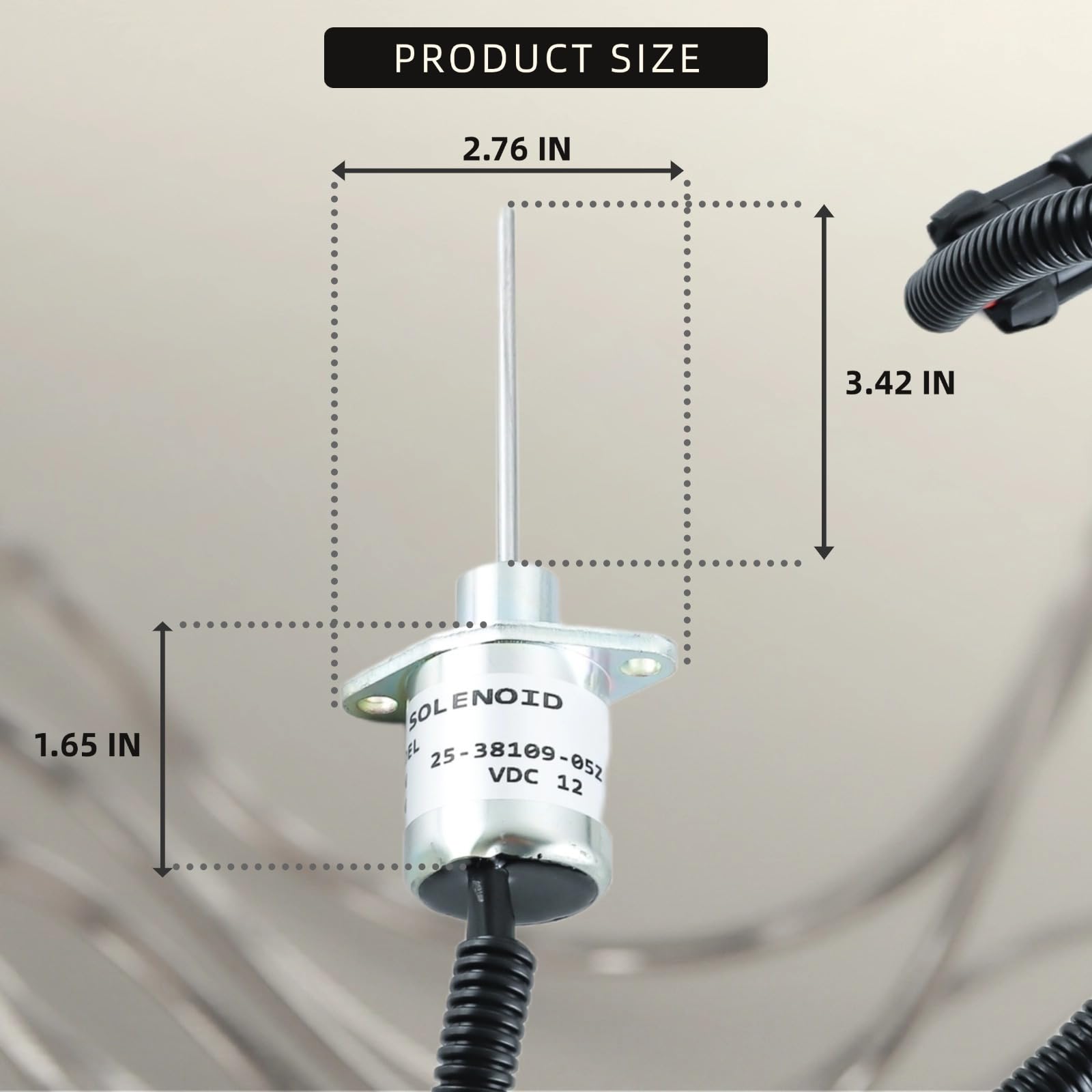 1503ES-12A5SUC9SCC28 Shutoff Solenoid Valve For Kubota V2203-DI - Foto 8
