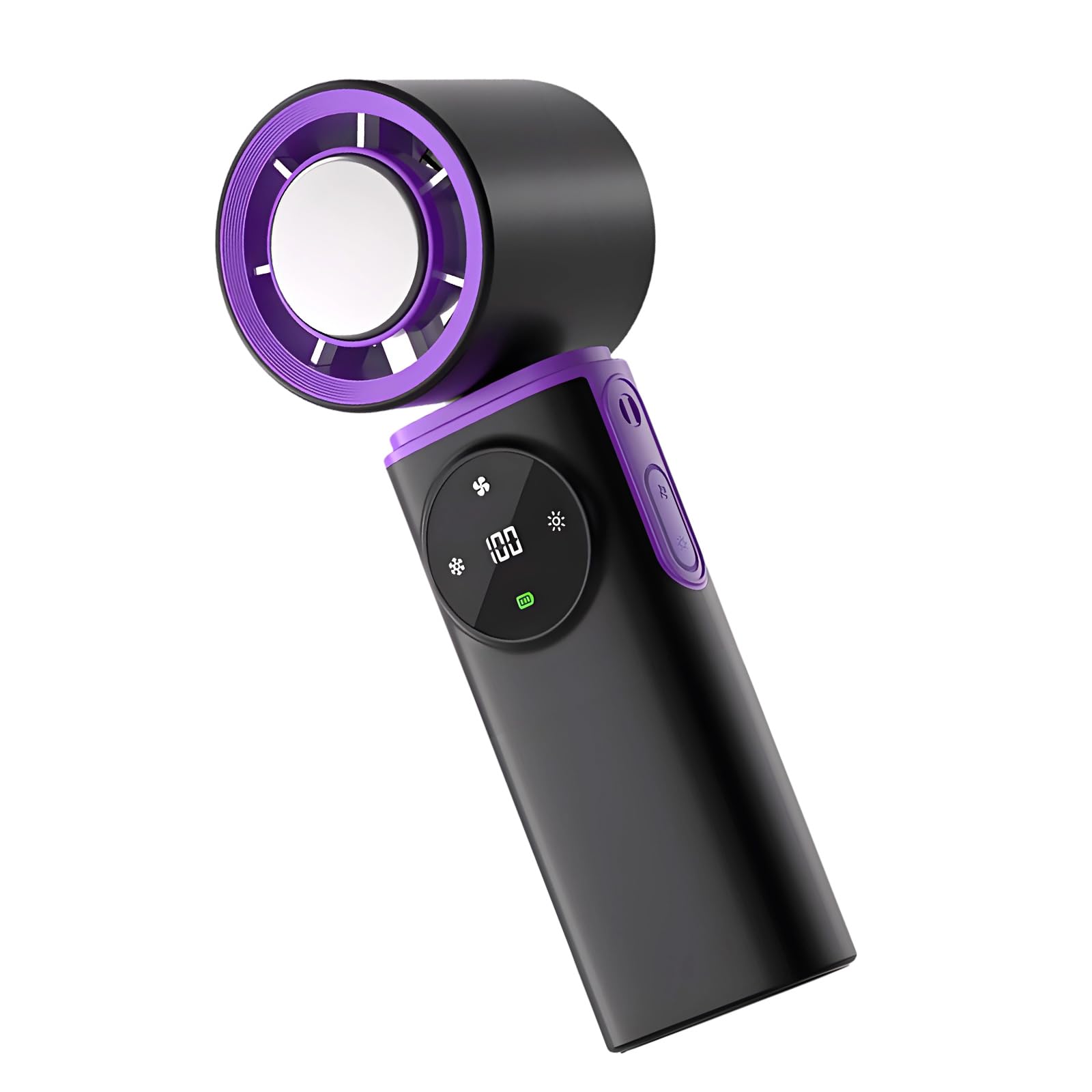 TAZIZI Portable Handheld Fan Powerful USB Rechargeable 100 Speed for Travel Camping Portable Handheld Fan with Digital Display