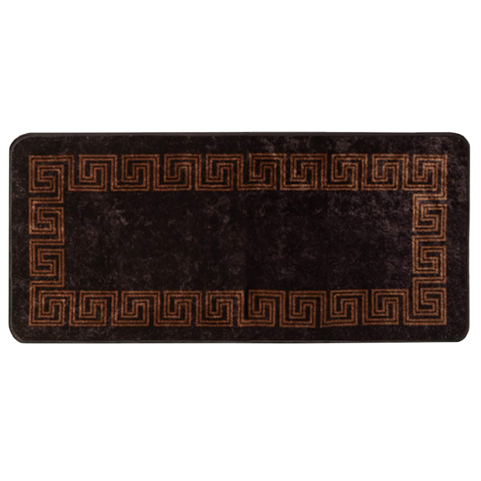 Tapis de passage moderne lavable en velours noir 50x100 cm