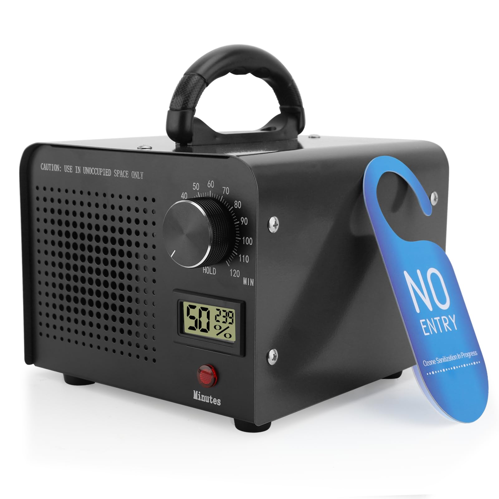 40000mg/h Ozongenerator, O3 Industrielle Ozongerät mit 120 Min Timer für Autos, Wohnungen, Rauch, Haustiergerüche und Beseitigung von Küchengerüchen(Schwarz)