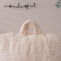 Vista 4 de NTBED Almohada de lectura Sherpa para respaldo con brazos, almohada de descanso de cama para niños y adultos, soporte de espalda para sentarse