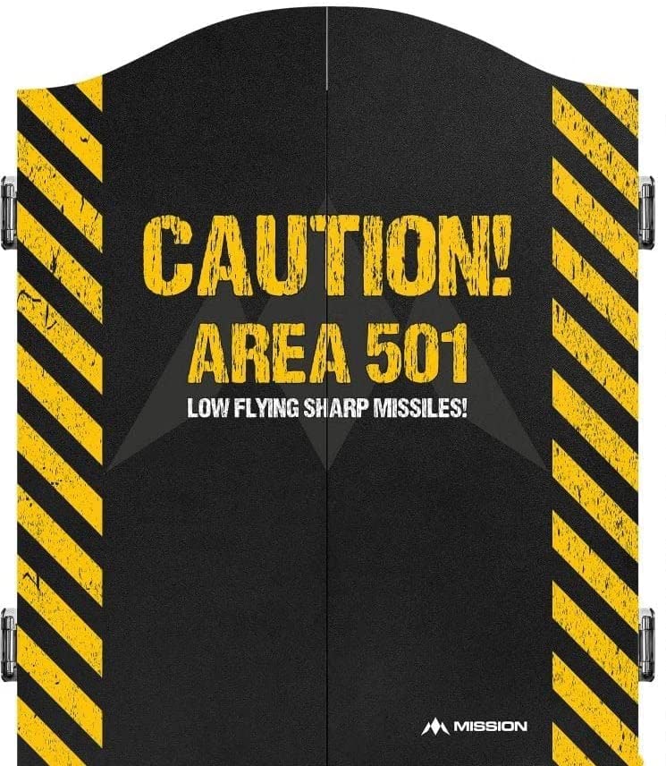 Mission Darts CAB018 Armoire de fléchettes de luxe robuste avec marqueurs Area 501 Lrg