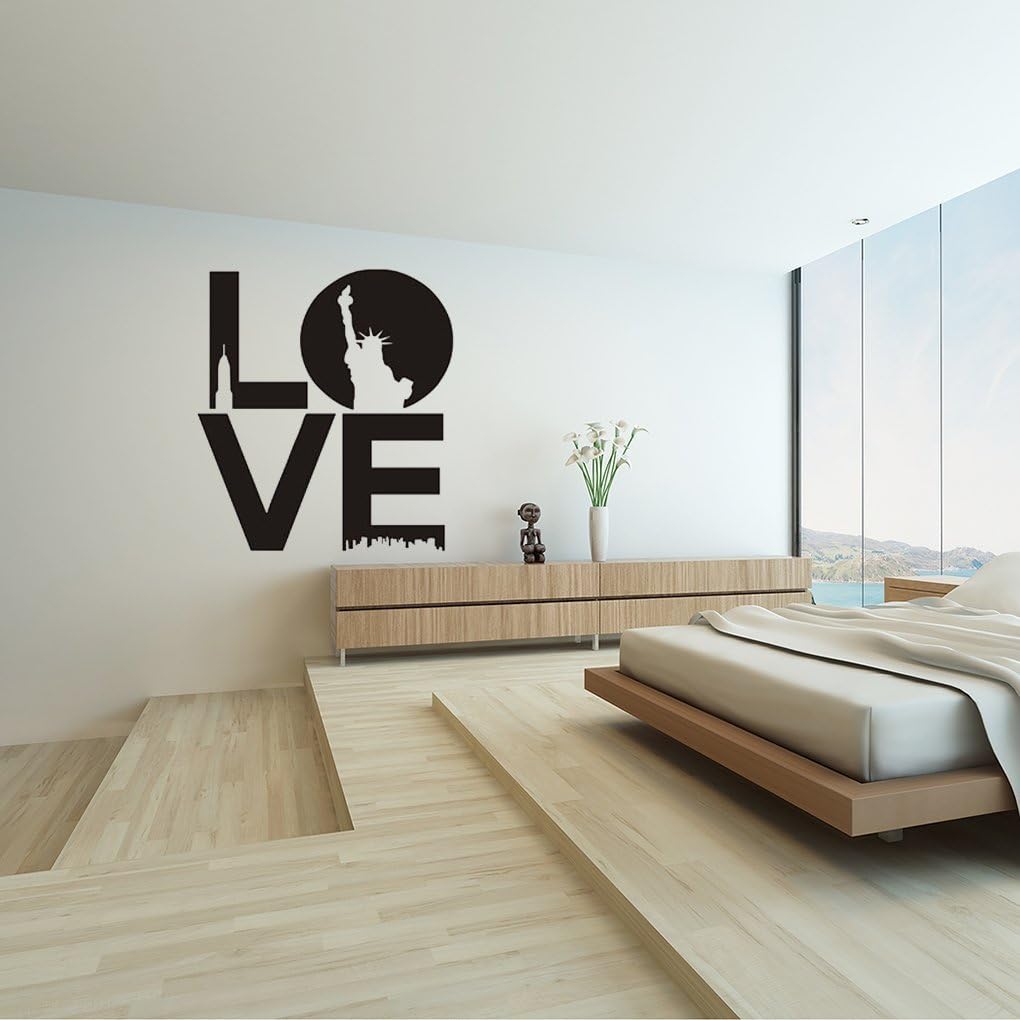 Newsee Decals 23.6" X 23.6" New York City Statue of Liberty Removable Decoration Mural DIY Vinyl Wall Decal for Room Home.
