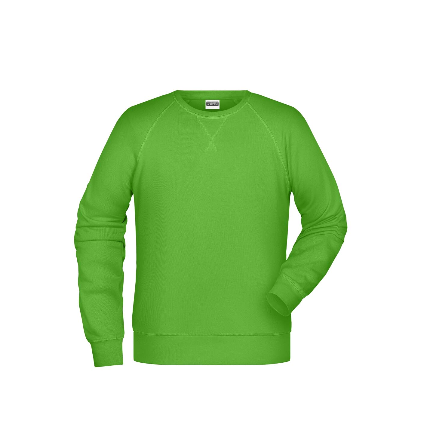 James & Nicholson Men's Lime-Green - Classic Sweatshirt With Raglan Sleeves (5Xl, )