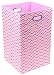 Modern Littles ROSLAUN101 Rose Zig Zag Folding Laundry Basket Pink