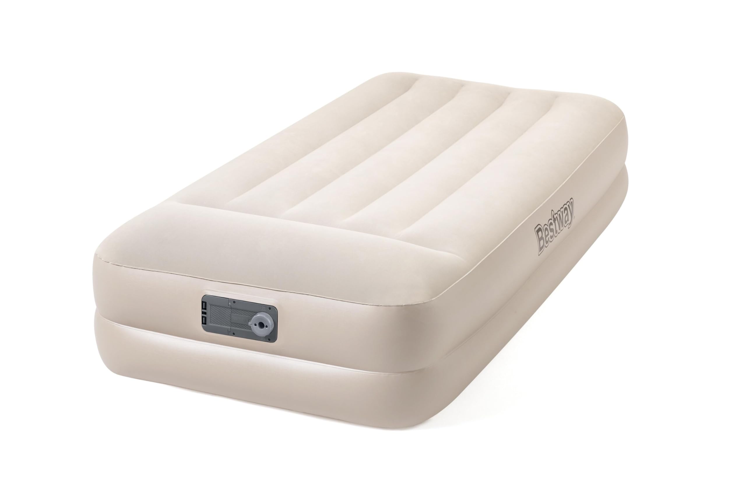 Bestway Tritech™ Meltemia - Colchón Hinchable Individual (191 x 97 x 42 cm, con Bomba eléctrica integrada), Color Beige