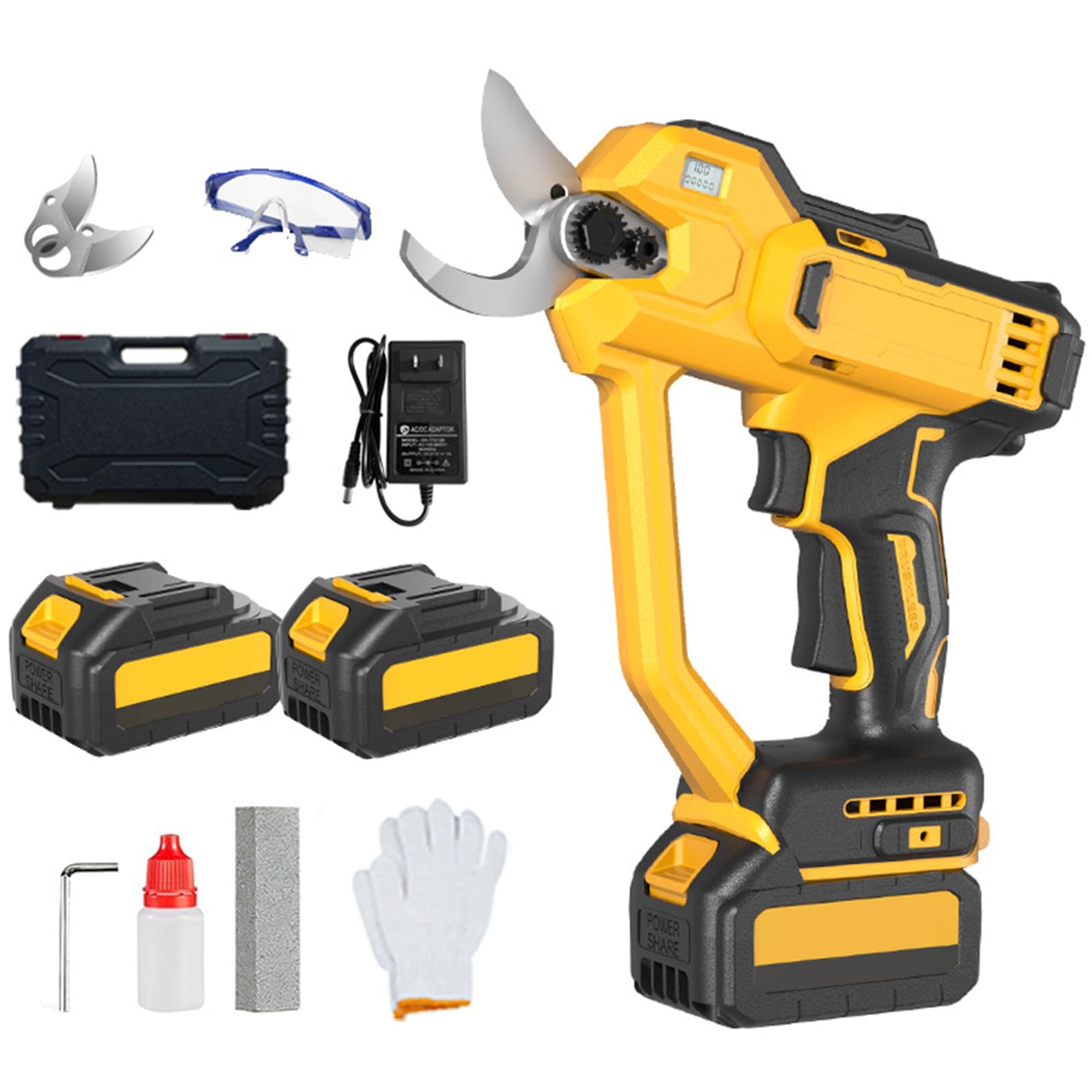 Sécateur électrique pour tailler sans douleur aux mains avec batterie 21V