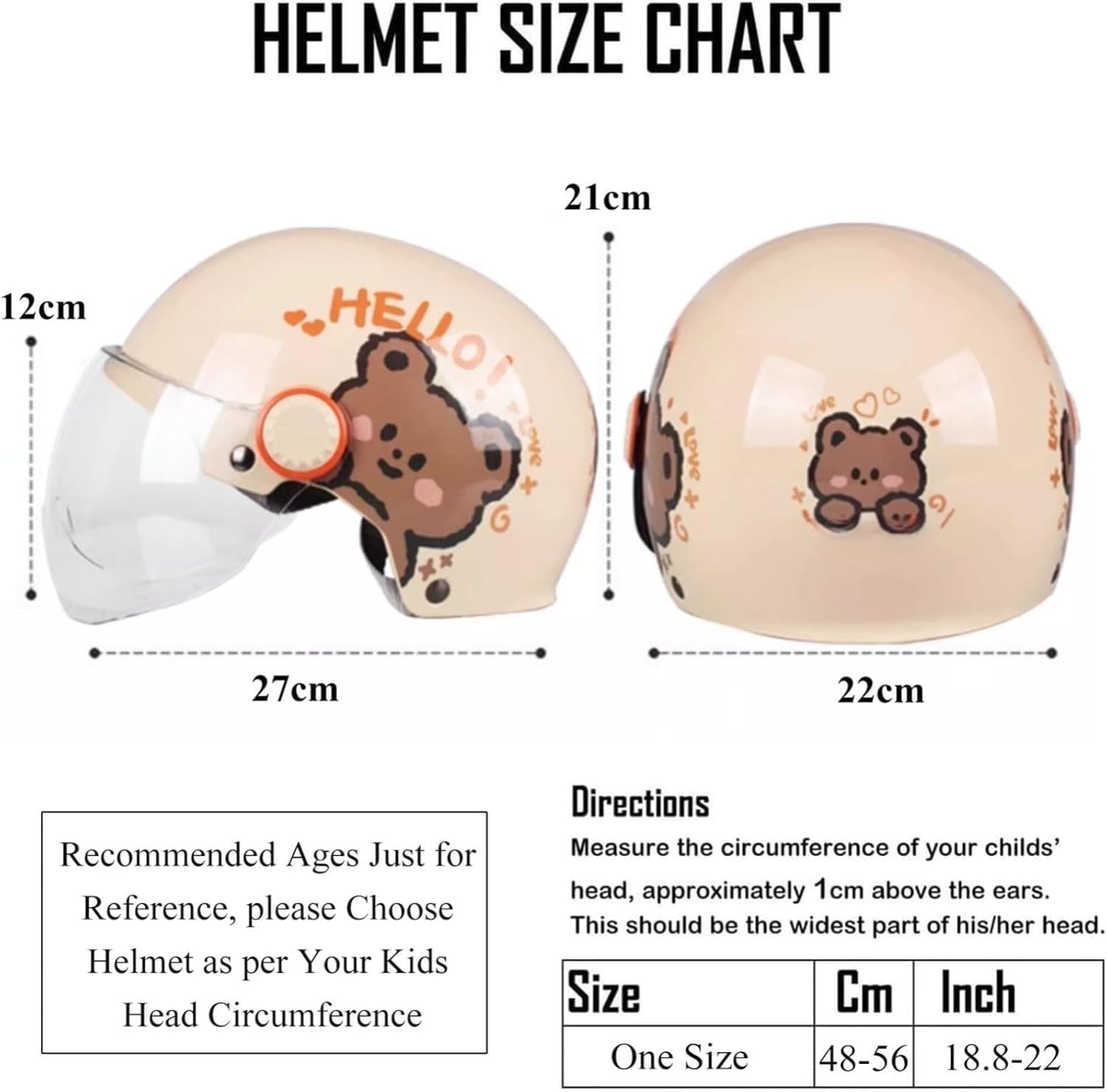 Casco Moto for Bambini Omologato DOT ECE, Adatto for Ragazzi e Ragazze dai 2 ai 14 anni, Adatto for Motocross, Scooter Elettrico, Quad, Ciclomotori e ATV