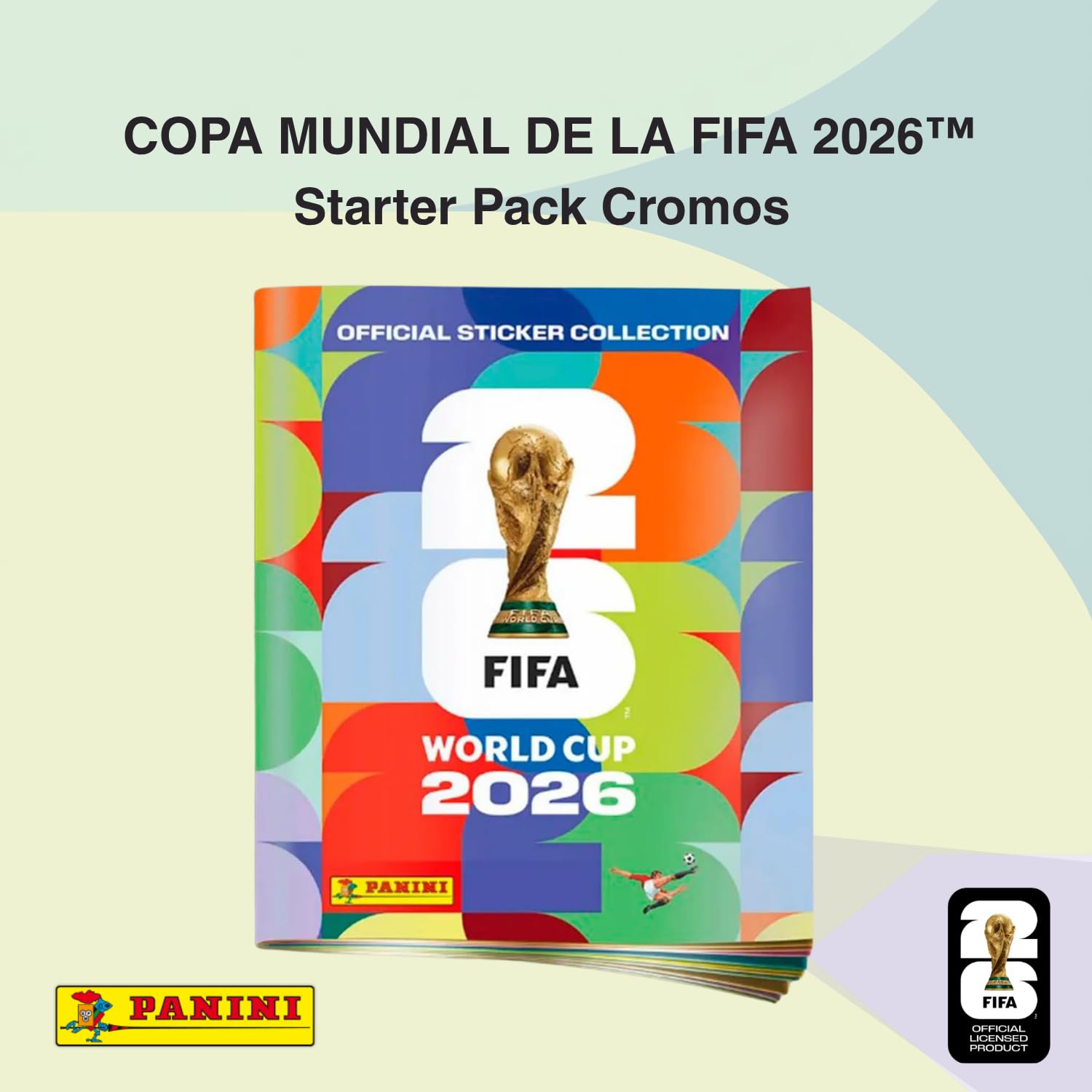 Panini - FIFA World Cup 2026 Starter Pack Cromos - Álbum oficial + Primeros Sobres Colección Mundial 2026 - Colección Oficial Panini