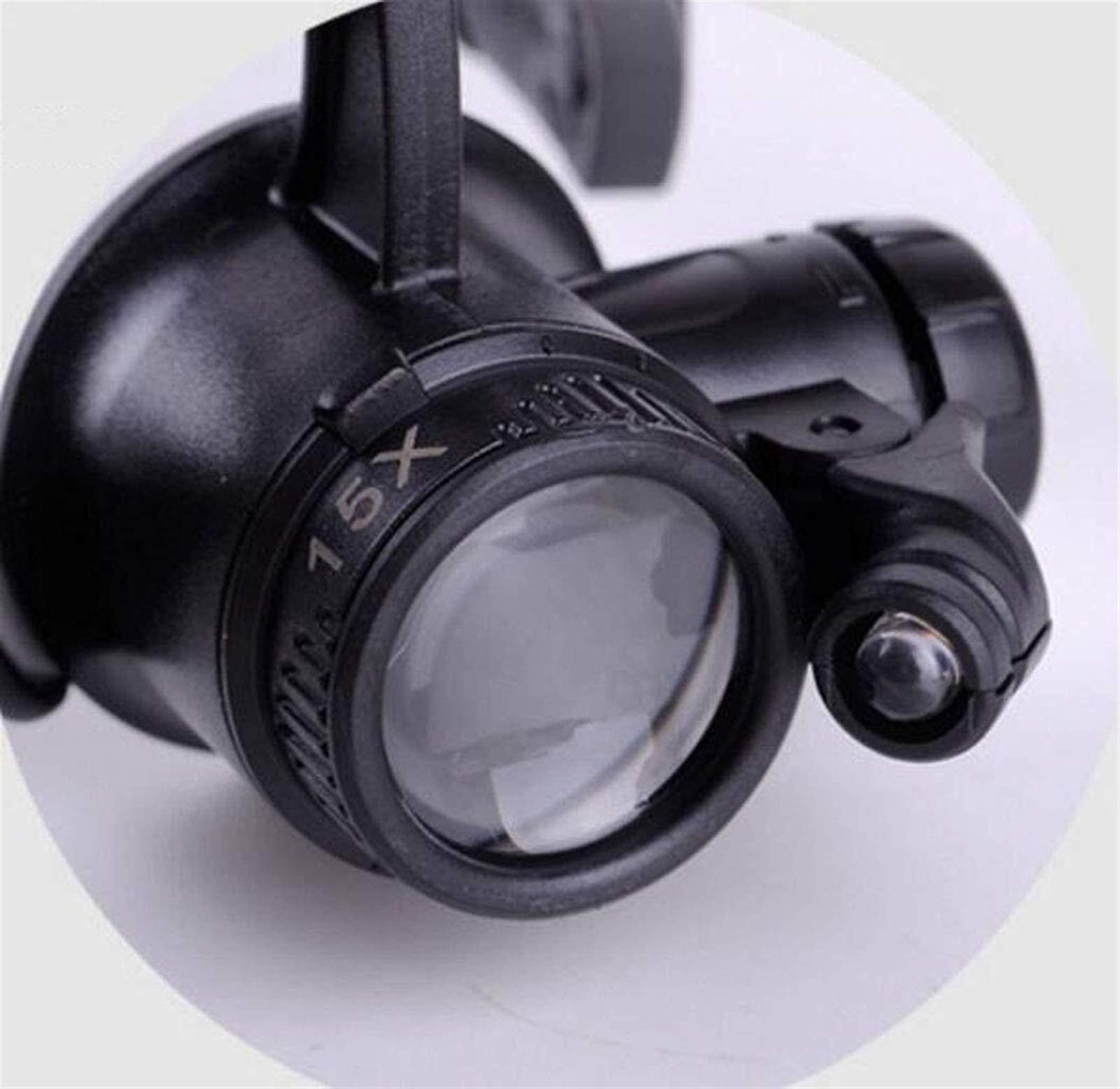 JOZZY Lupa,Tipo de Gafas con luz LED Lupa de Aumento múltiple