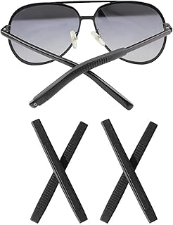 Eyeglass End Tips Silicone Eye Glasses Temple Tips Anti-Slip Elastic Comfort Glasses Retainers Eyeglass Replacement Temples Ear Sock Pieces Tube Sleeve for Plastic Eyeglass SunglassesBlack