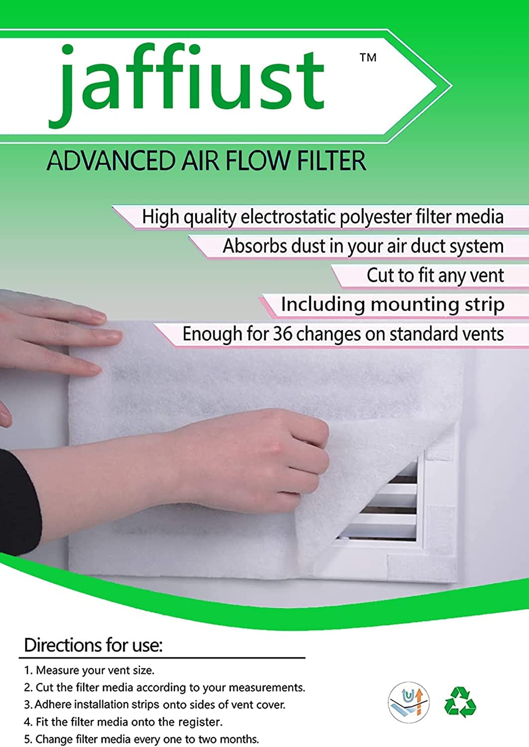 Filter Media Hvac Vent Filter Jaffiust Ac Filter 9''x9''Air Vent