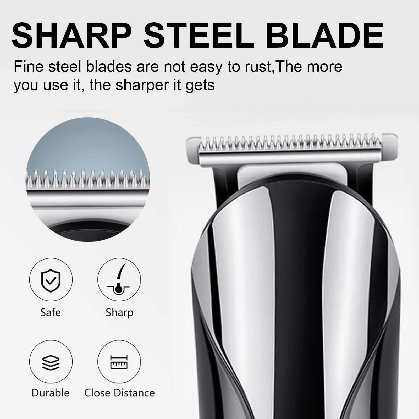 Colexy Barttrimmer Herren Haarschneidemaschine Set, 12-in-1 Haarschneider Pflegegeset Nashaartrimmer Körperhaartrimmer präzise Rasierer elektrische Herren, Wiederaufladbarer & Wasserdichter