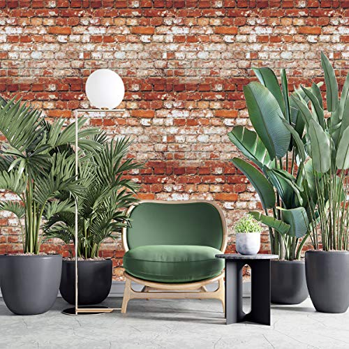 Image of DWELLSINDIA Rough Bricks Wall Self Adhesive Wallpaper Waterproof, Scratch Resistant, Laminated 41x244 CM