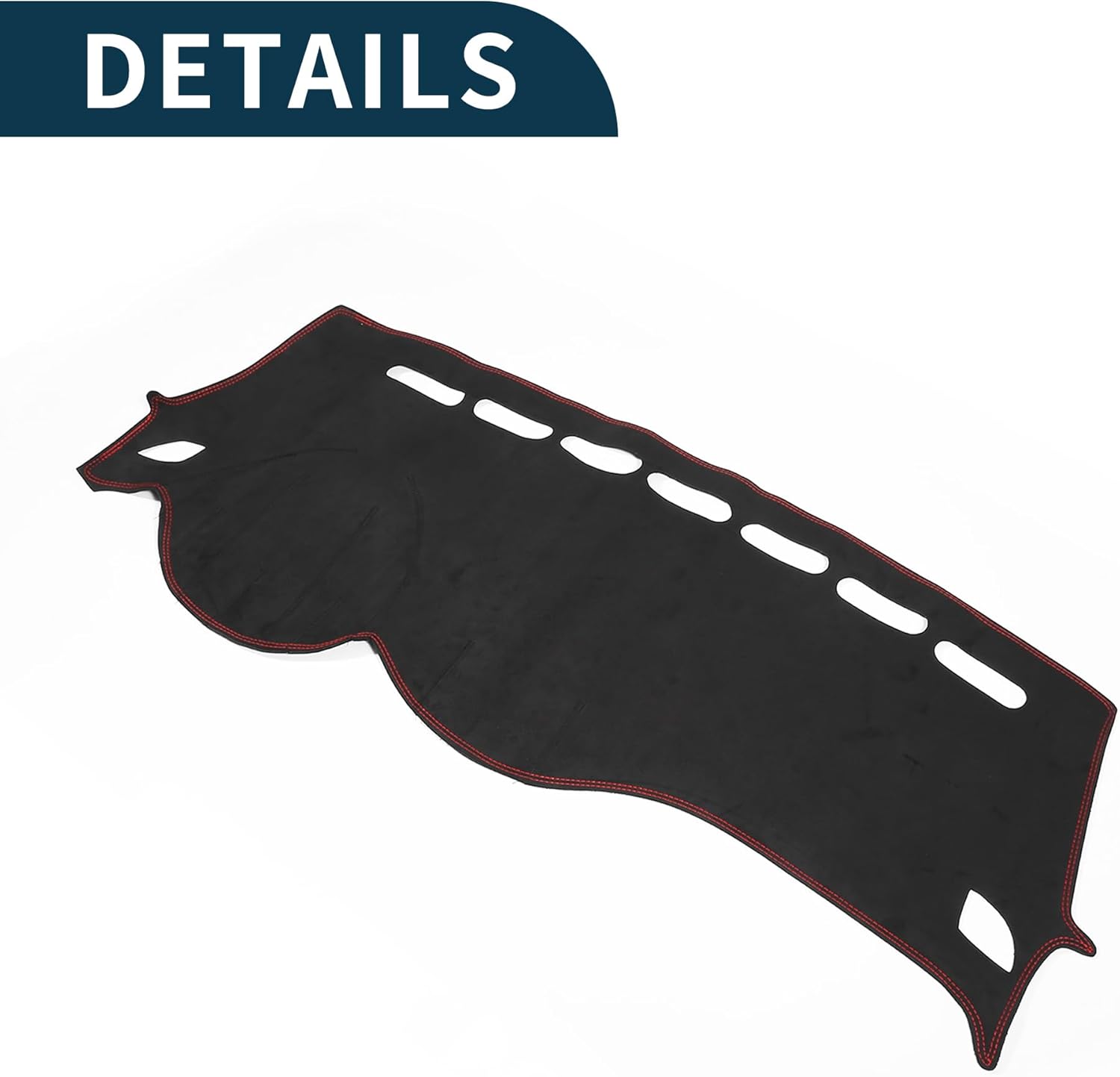 Dash Cover for Chevy Trax Non-Slip | Center Console Dash Cover Mat Black Red 1 Pcs