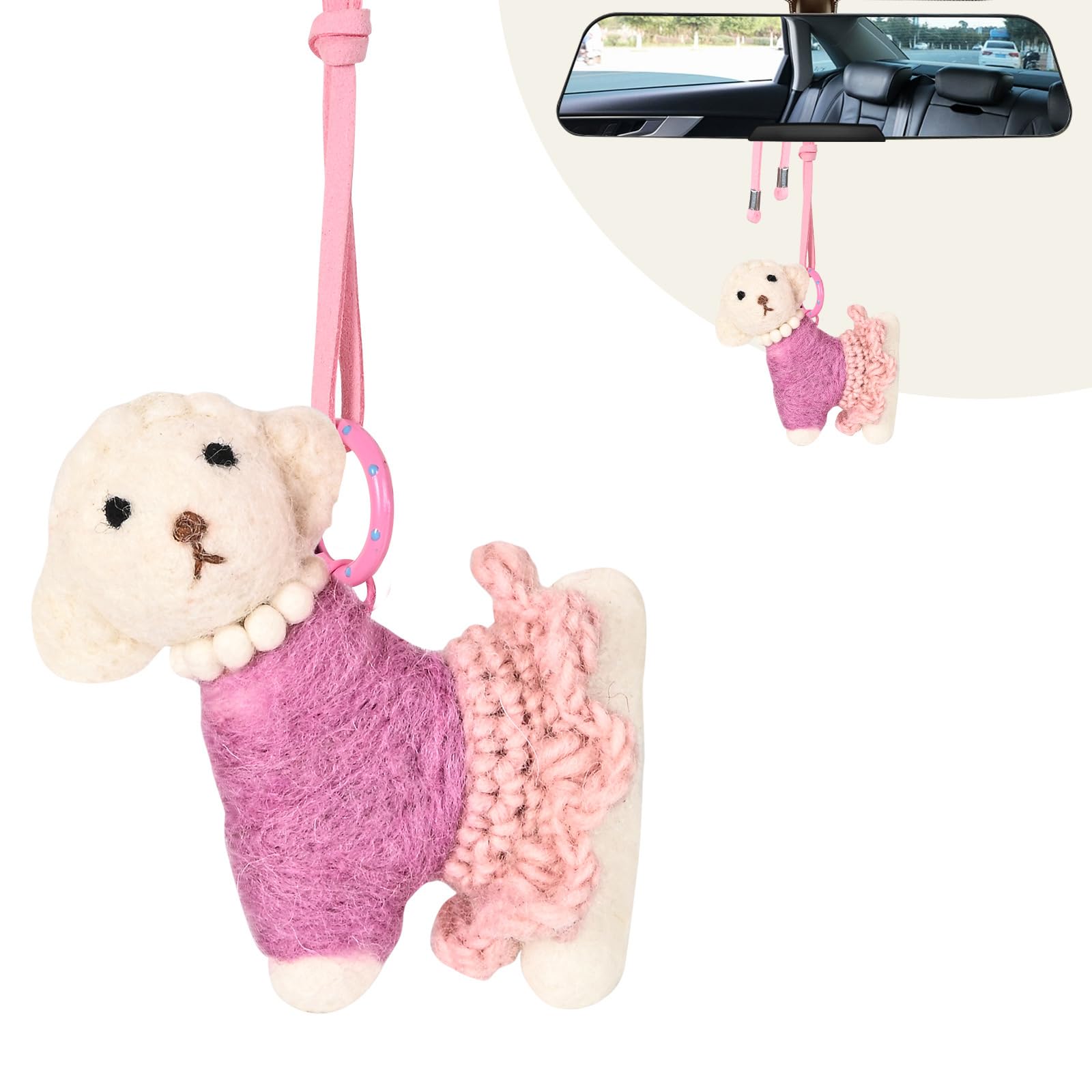 Foxon Road Désodorisant pour voiture avec peluche en feutre Parfum floral Diffuseur d'huiles essentielles longue durée de plus de 90 jours Essence végétale naturelle