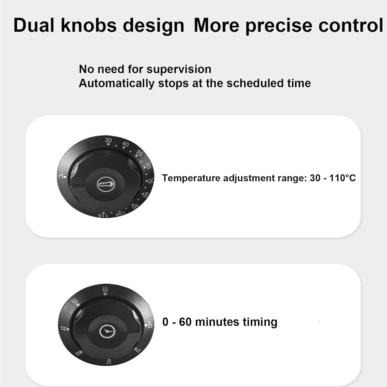 Verstellbarer Uhrenreparaturtrockner, elektrischer Uhrentrockner, mit 30–110 °C Hitze, 0–60 Minuten Timer, für Hobbyisten und Zuhause