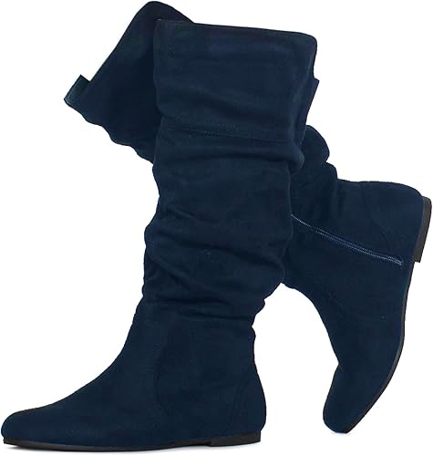 RF ROOM OF FASHION Women's Slouchy Knee High Hidden Pocket Boots (REGULAR CALF N