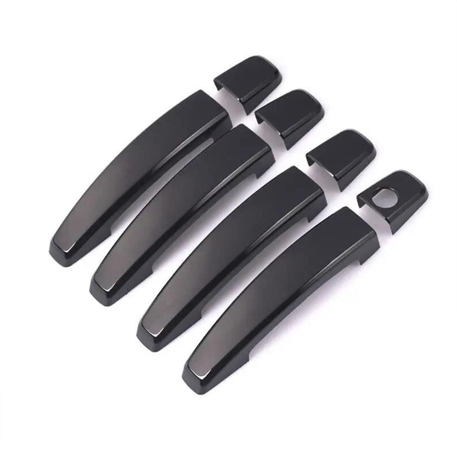 JTWMTY for Opel for Mokka X 2012 2013-2017 for Vauxhall for Chrome Gloss Black Car Door Handle Cover Styling Accessories(Black)