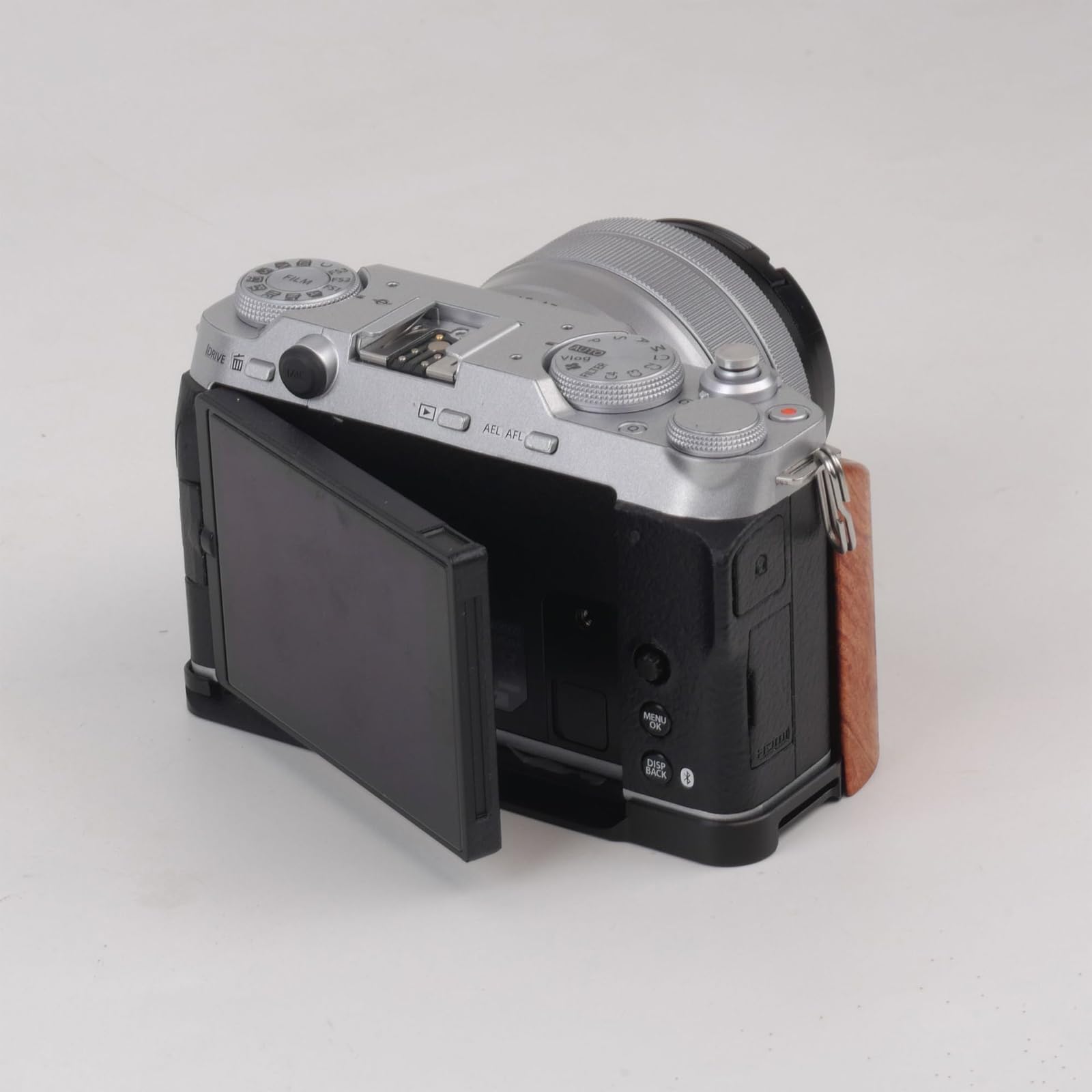 Impugnatura ergonomica in legno per fotocamera XM5 per migliorare le impugnature e un facile accesso alla batteria
