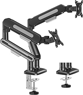 MOUNT PRO Dual Monitor Desk Mount, Pneumatic Monitor Arms for 2 Monitors Max 39 Inches, Adjustable Dual Computer Monitor S... Price In India