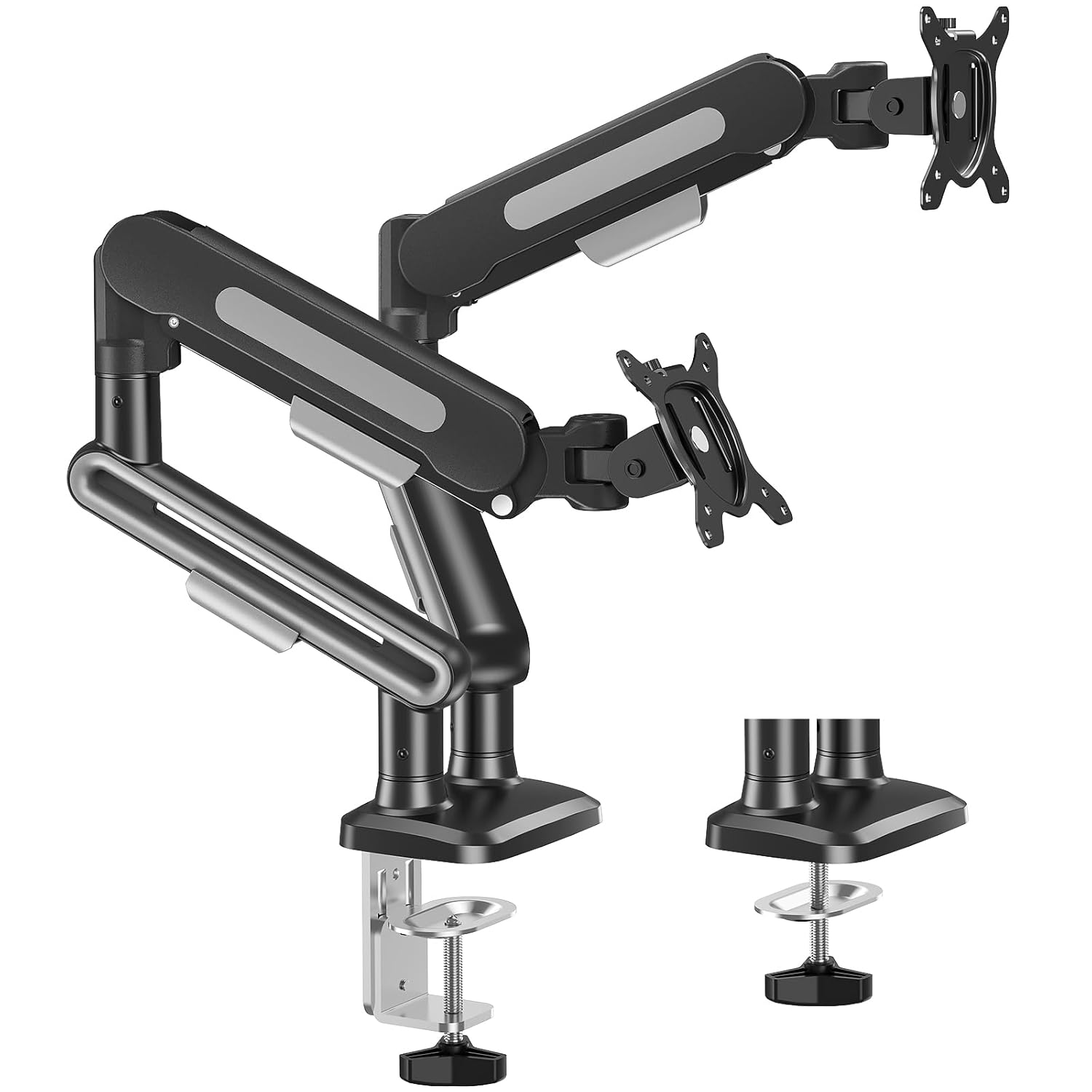 MOUNT PRO Dual Monitor Desk Mount Pneumatic Monitor Arms for 2 Monitors Max 39 Inches Adjustable Dual Computer