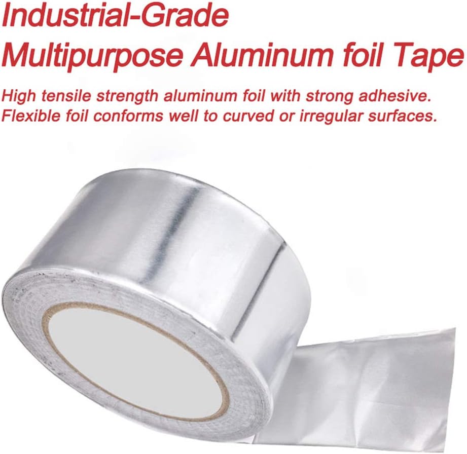 Best Deal Product Aluminum Tape Reflective Duct Tape Heavy-Duty HVAC Aluminum Foil Tape for Sealing,Patching Hot,Cold Air Ducts, Metal Repair,4 Mil,2 inch x 66ft