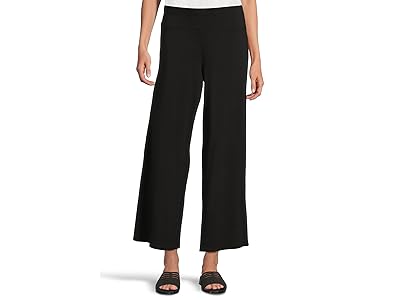 Eileen Fisher Stretch Jersey Knit Wide Ankle Pants Women