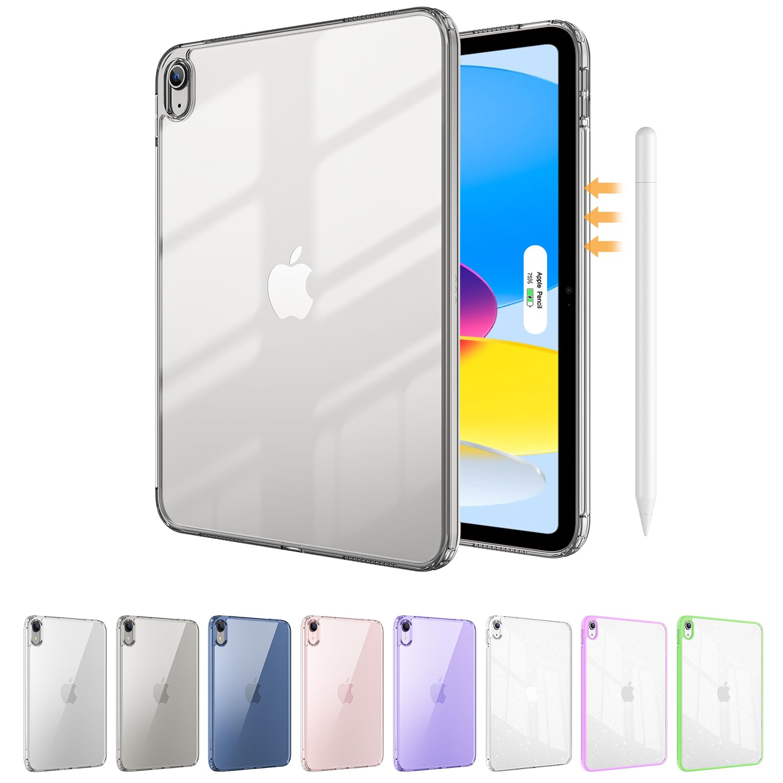 Coque iPad Pro 12.9 Antichoc pour Éviter les Rayures - Ringke Transparente avec Porte-Stylet
