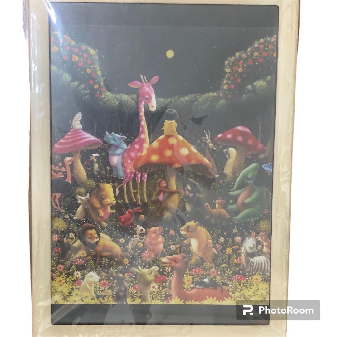 Amazon.co.jp: pippi Re birth place 動物 複製画 A4 鈴木剛 絵