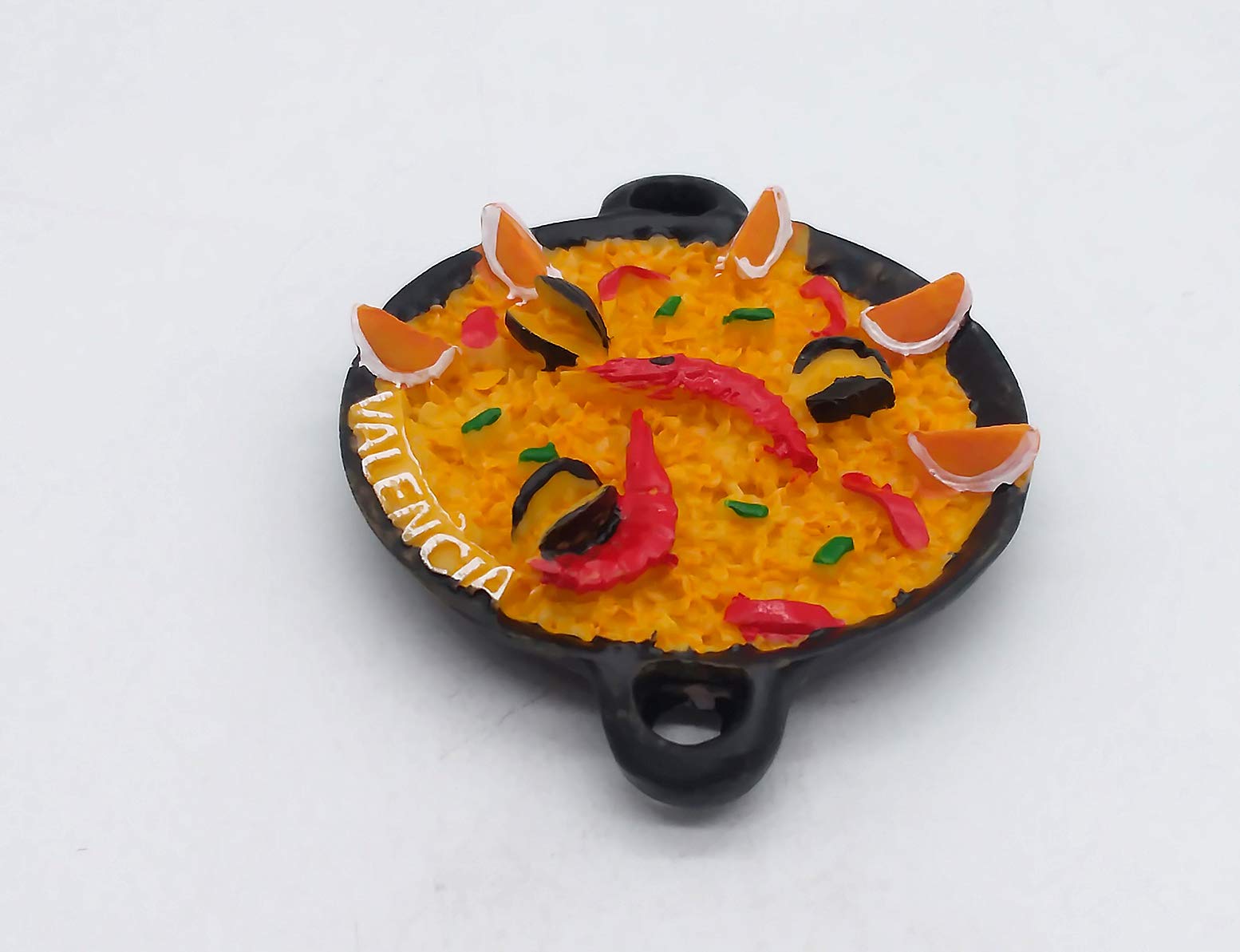 Magnete Frigorifero 3D Valencia Arancione - Souvenir Spagna 7x7 Cm - Artigianale In Poliresina - Regalo Viaggio
