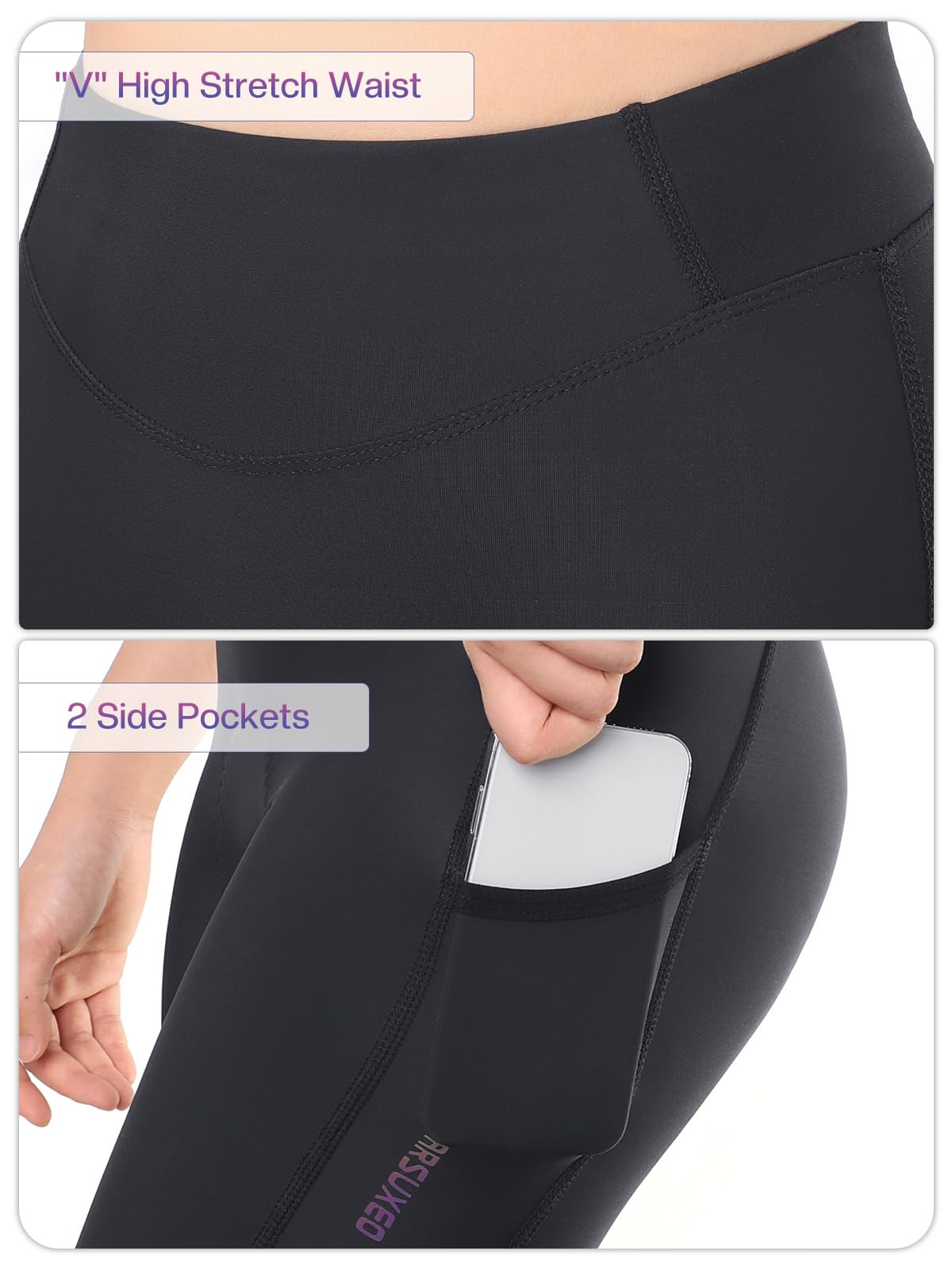 ARSUXEO Pantaloni da Ciclismo da Donna Pantaloni Lunghi Imbottiti da Ciclismo Leggings da Donna con Imbottitura ad Alta densità HW101