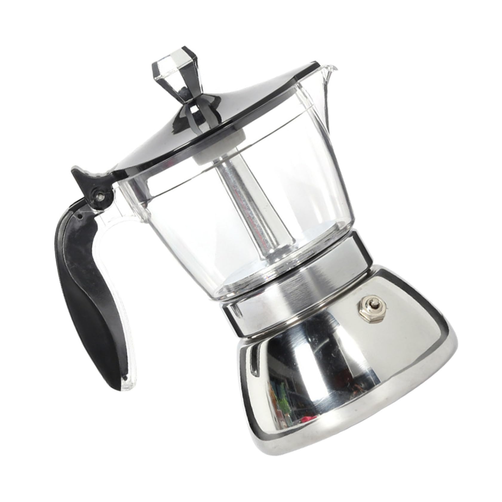 Cafetera Transparente de Tazas Cafetera Duradera y Práctica Hogar Oficina y Antideslizante y Manija Escaldada