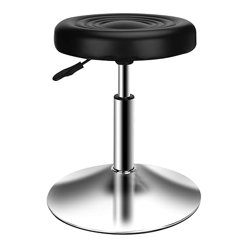 QiCheng&LYS Round Office Stool Chair - Adjustable Height Sit Stand
