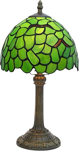 Miniatura 10 de Lámpara de escritorio de 8 pulgadas, lámpara creativa de vitral, decoración de personalidad de rosa roja, bonita lámpara de escritorio para