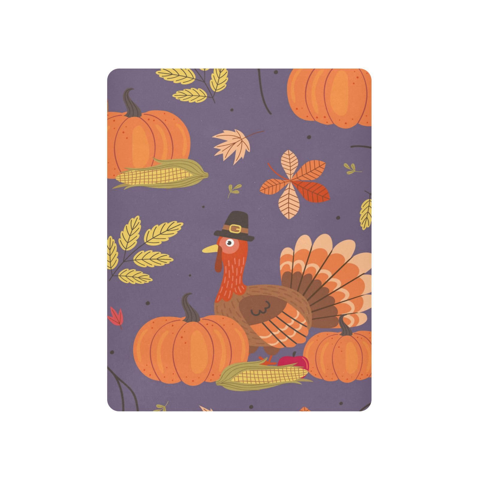 Moudou Thanksgiving Turkey Playard Sheet for Boy Girls, Soft Breathable Fitted Toddler Sheet for Standard Playard Bed Mattress, 39 x 27 x 5 Inch