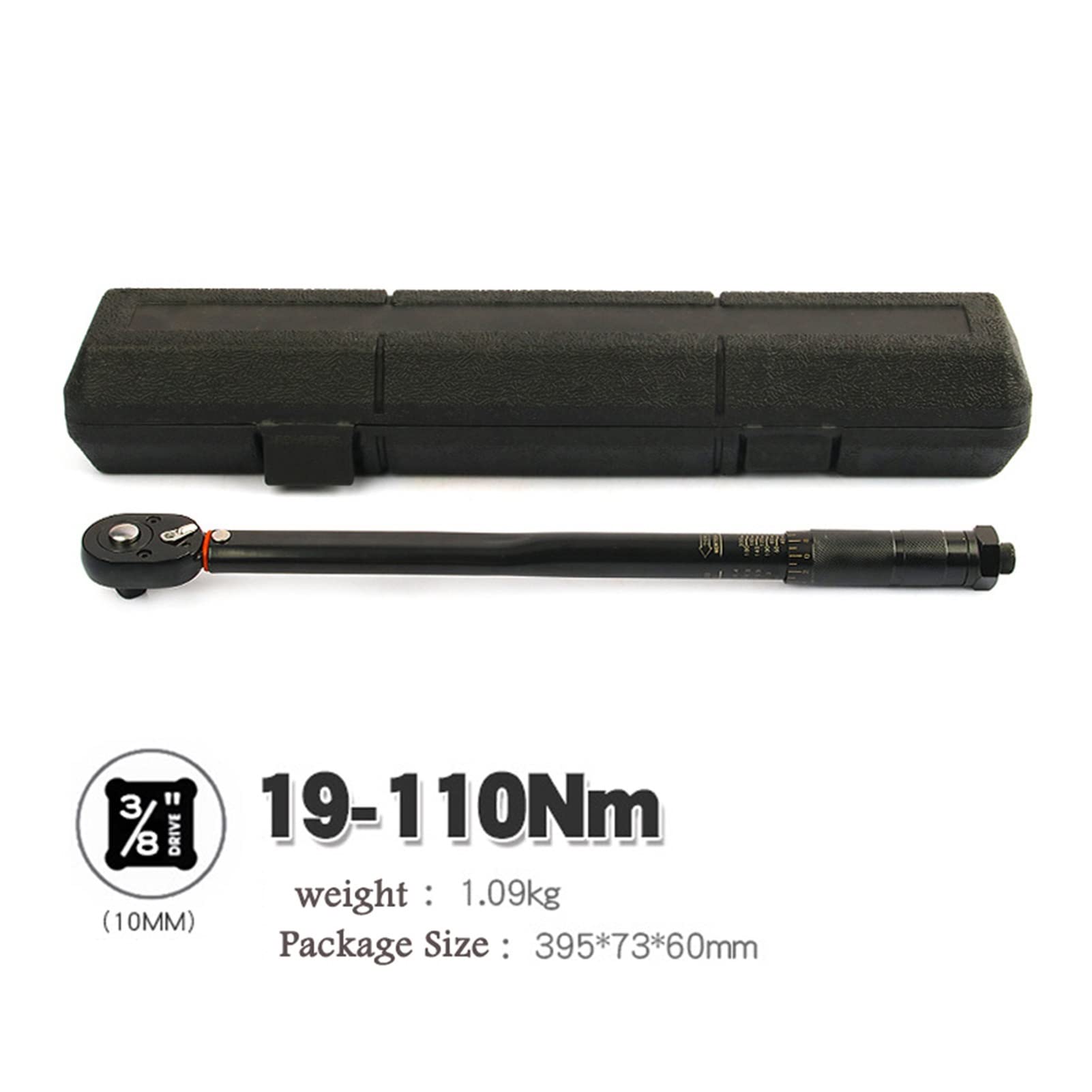 Klucz dynamometryczny, 3/8 "Torque Preset Torque Wrench Drive Tool 19-110nm Dwukierunkowa regulacja Spanner Auto Naprawa Narzędzia Ręczne Naprawa Rowerów Samochodowy Naprawa