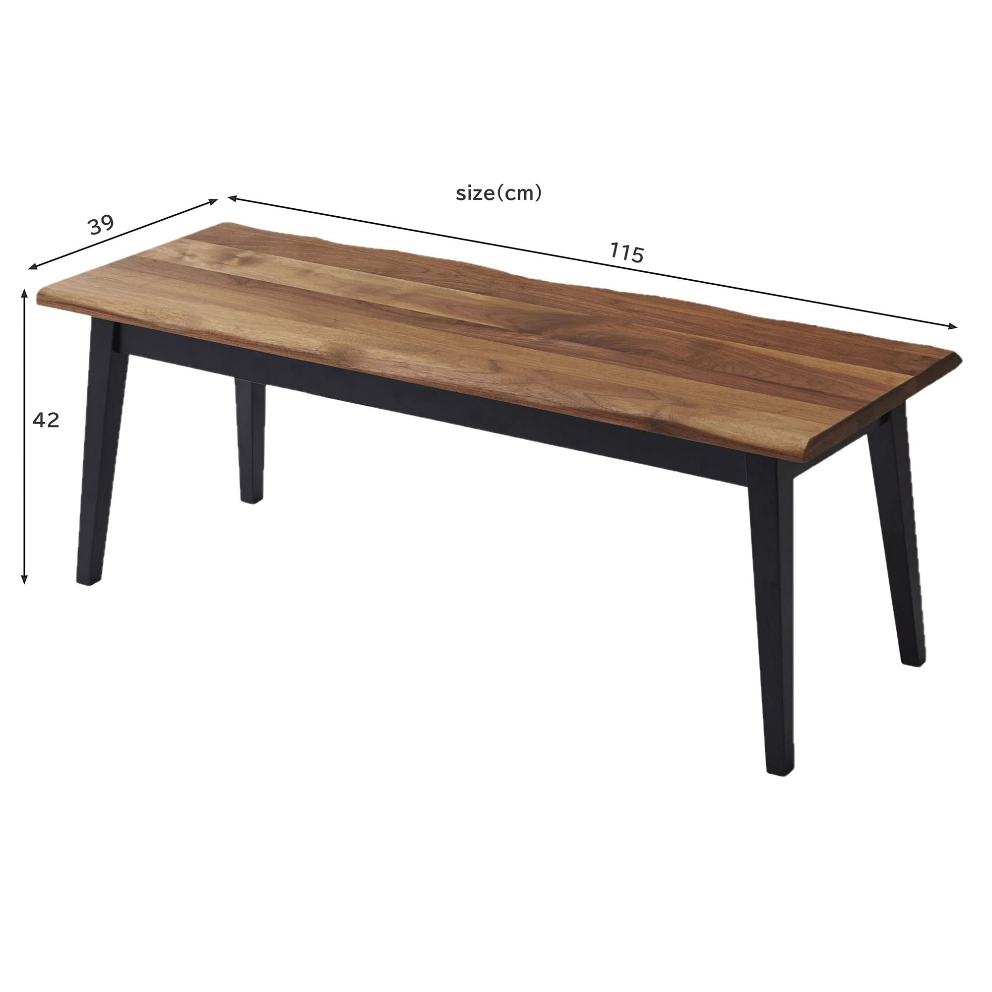 Amazon.co.jp: DWELLER BN-SB-72-1150 Dining Bench, Solid Walnut 