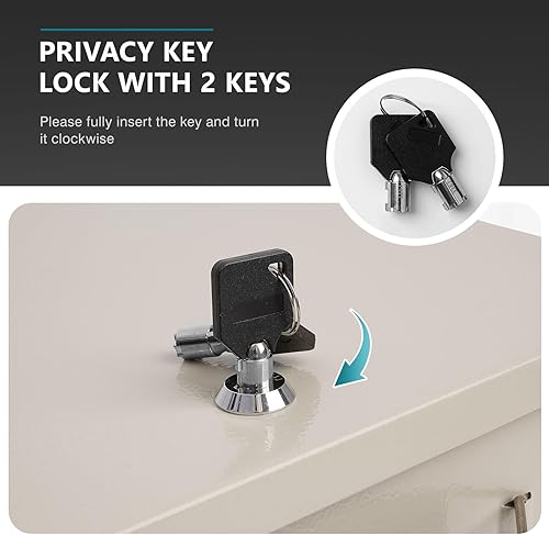 Miniatura 4 de Caja de documentos ignífuga con cerradura de llave y bolsa de dinero ignífuga, caja de almacenamiento segura para objetos de valor, cerradura de