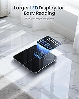 Vista 5 de RENPHO Weight Scale with 7-Day Weight Trend, Digital Bathroom Scale for Body Weight with Large LED Display, High-Accurate Weighing Scale with Sturdy