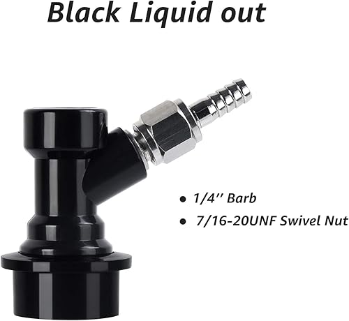 Miniatura 3 de MRbrew Juego de 2 pares de desconexión de bloqueo de bola, accesorios de barril de maíz para postes de barril, con acero inoxidable de gas de 5/16