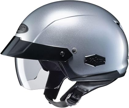 HJC Unisex Adult is-Cruiser Metallic Silver Half Helmet 0824-0107-05