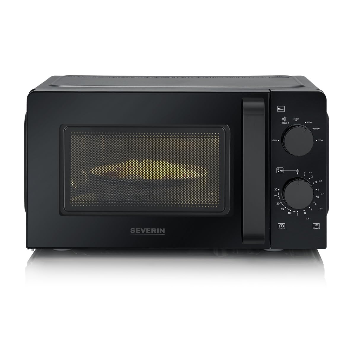 SEVERIN MW 9587 schwarz Mikrowelle mit Glasboden