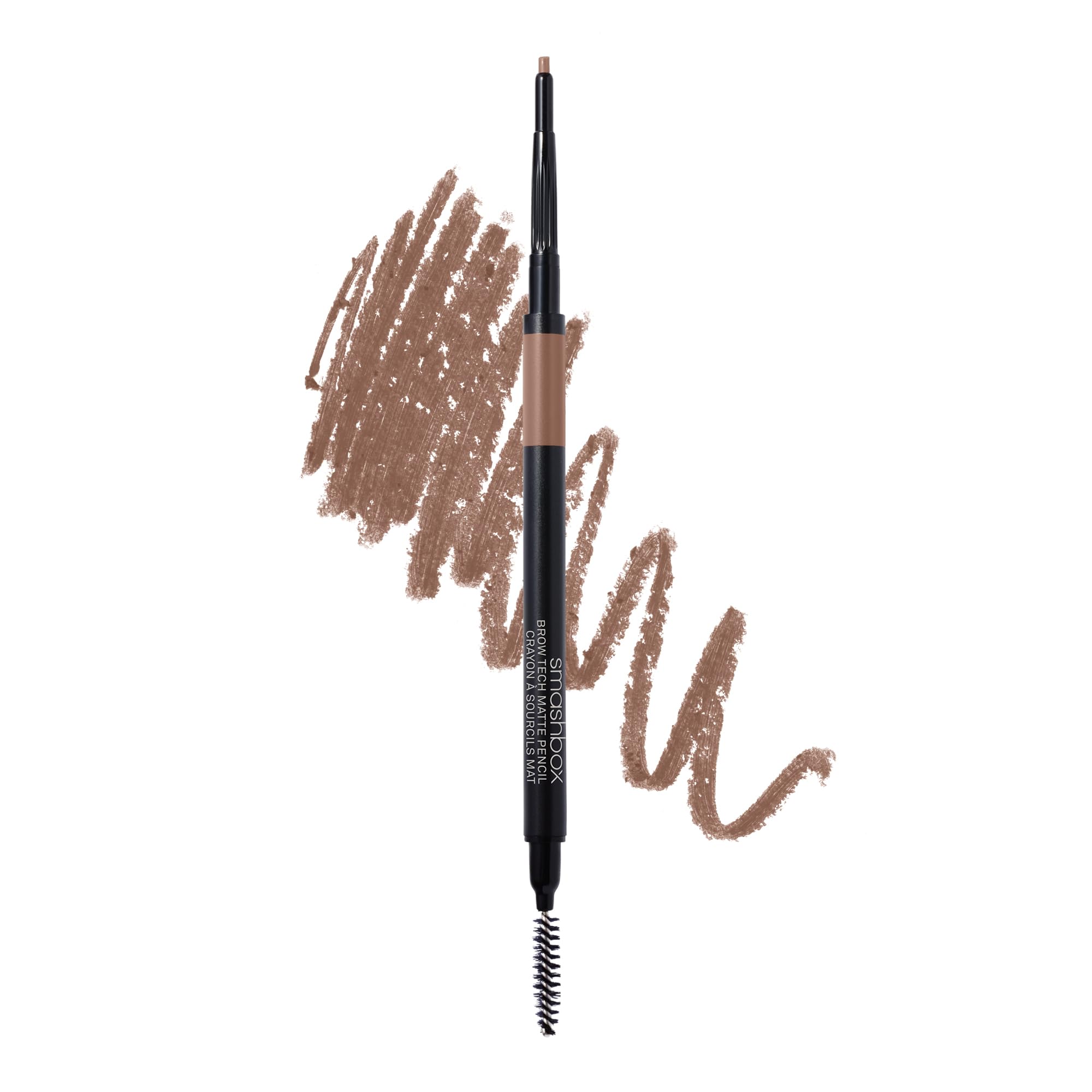 Smashbox Brow Tech Matte Eyebrow Pencil | Waterproof, Smudge Proof + Long Lasting Brow Pencil with Spoolie Brush 01 - Taupe