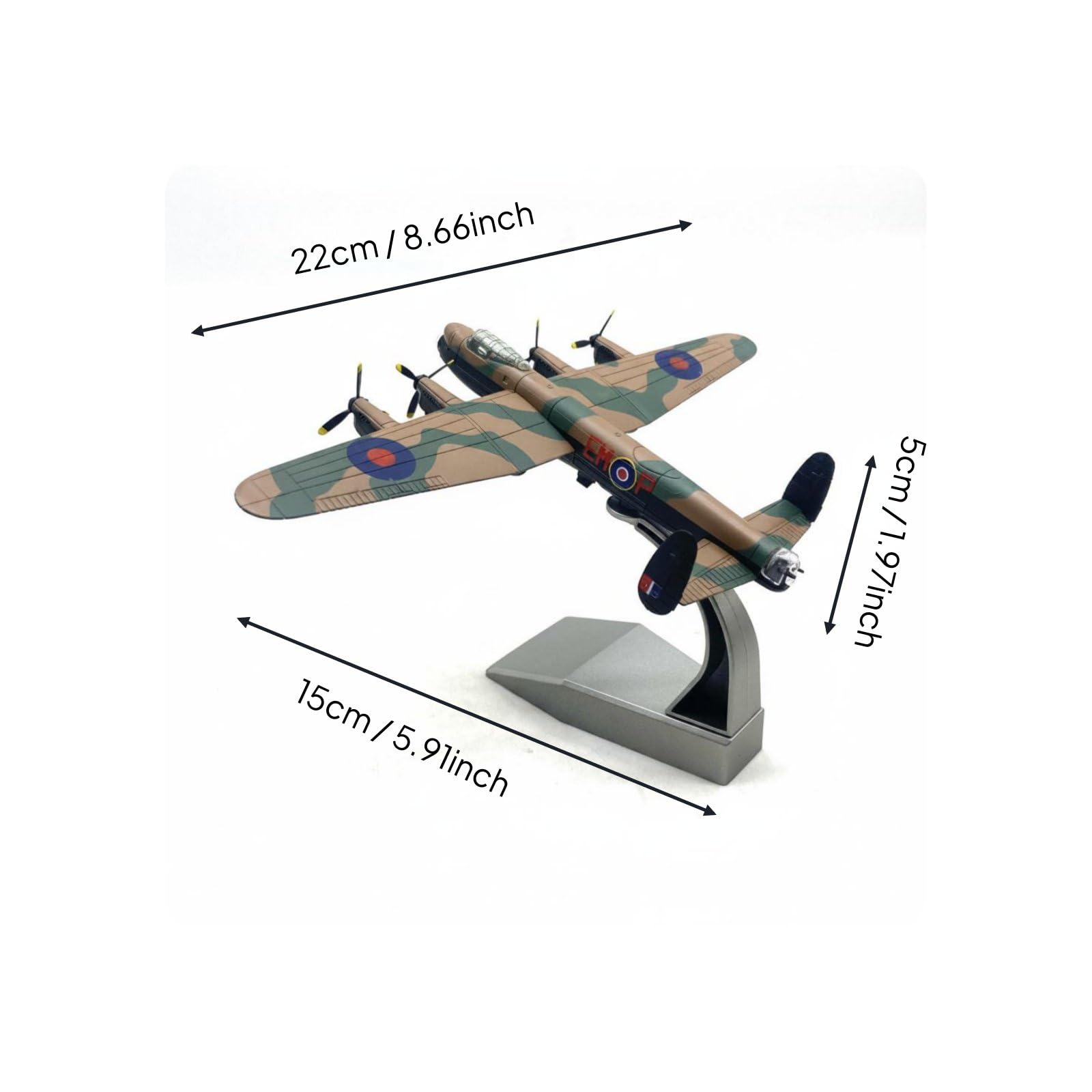 Modelo de Bombardero Bombardero Histórico Aleación Maqueta Histórico Muy Detallado Metal Fundido para Coleccionistas, Exposición