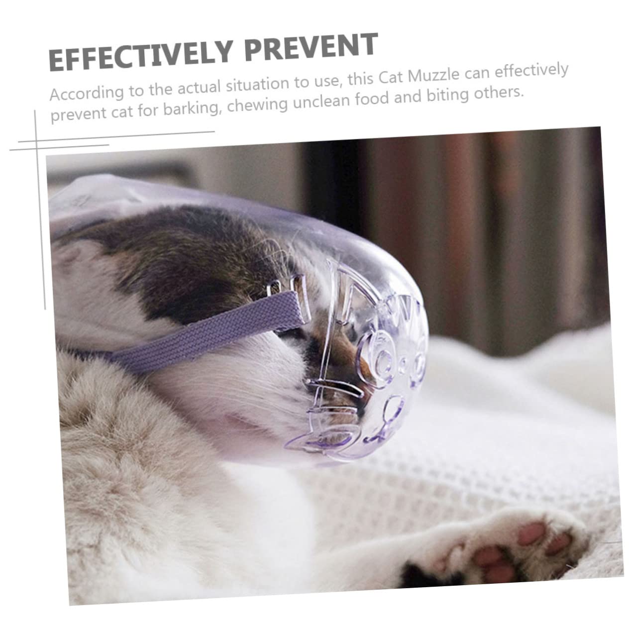 DOITOOL 5piezas Bozal para Gatos y Transpirable Diseño Práctico Mascara De Boca para Actividades Al Aire Fácil De Limpiar y Usar para Baños y Visitas Al Veterinario