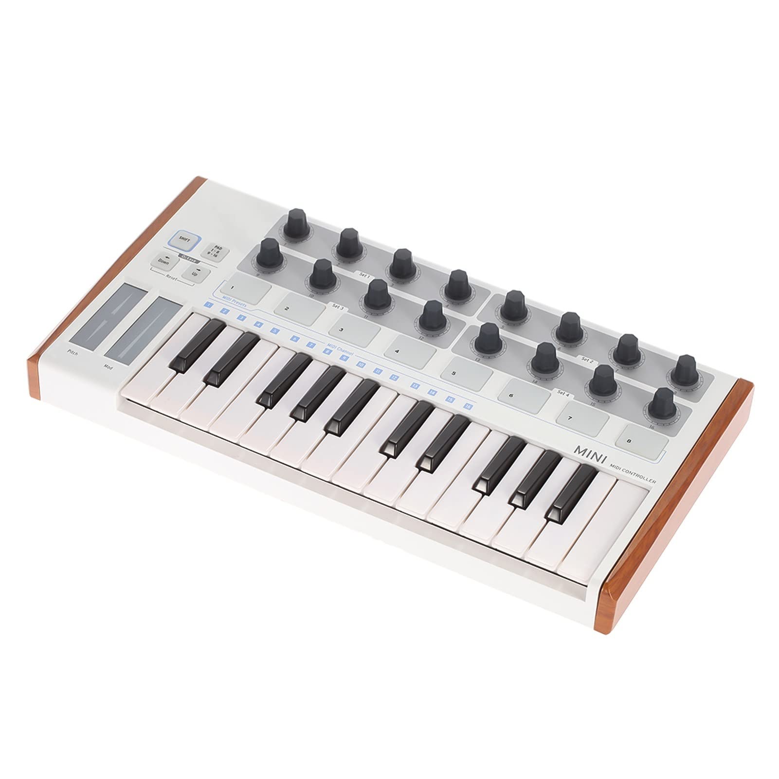 Przenośny kontroler klawiatury Mini Profesjonalny 25-klawiszowy kontroler USB MIDI Pad perkusyjny Instrumenty klawiszowe Klawiatura elektroniczna