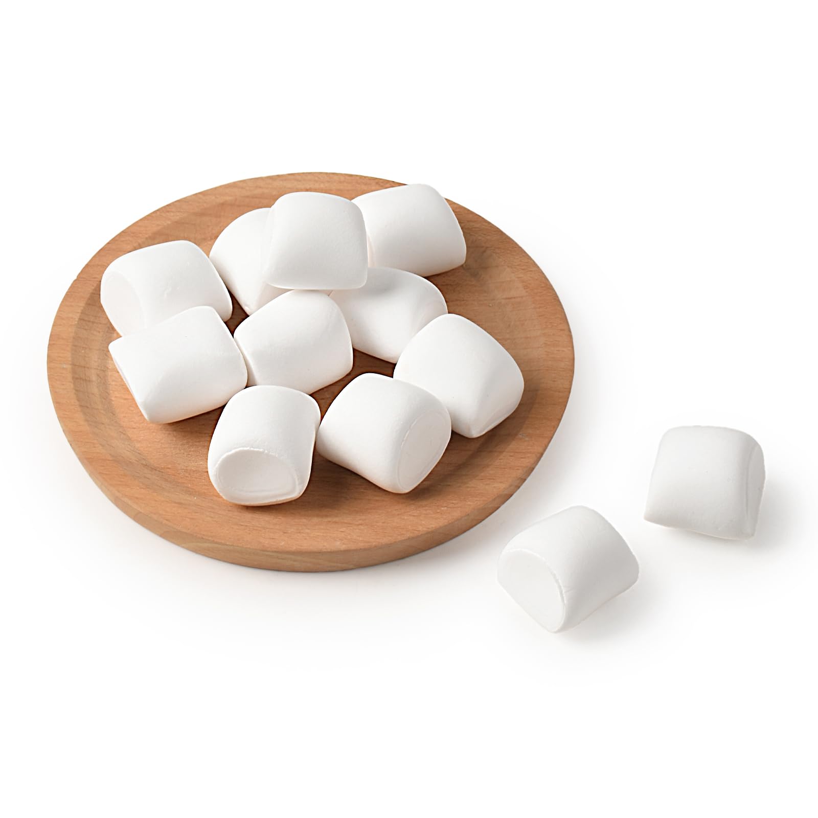 Luckforest Fake Marshmallows, 15 Pcs Artificial Cotton Candy Simulation Realistic Dessert Food for Home Kitchen Bakery Shop Display Photography Props,