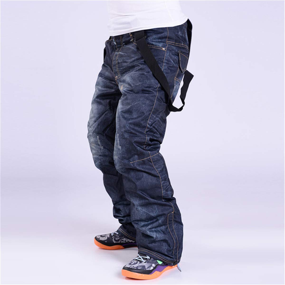 GoodLuckShop Pantalones de Mezclilla Pantalones Vaqueros para Esquiar Impermeables, Transpirables, esquí cálido, Snowboard, Pantalones para Ciclismo de montaña para Hombres y Mujeres